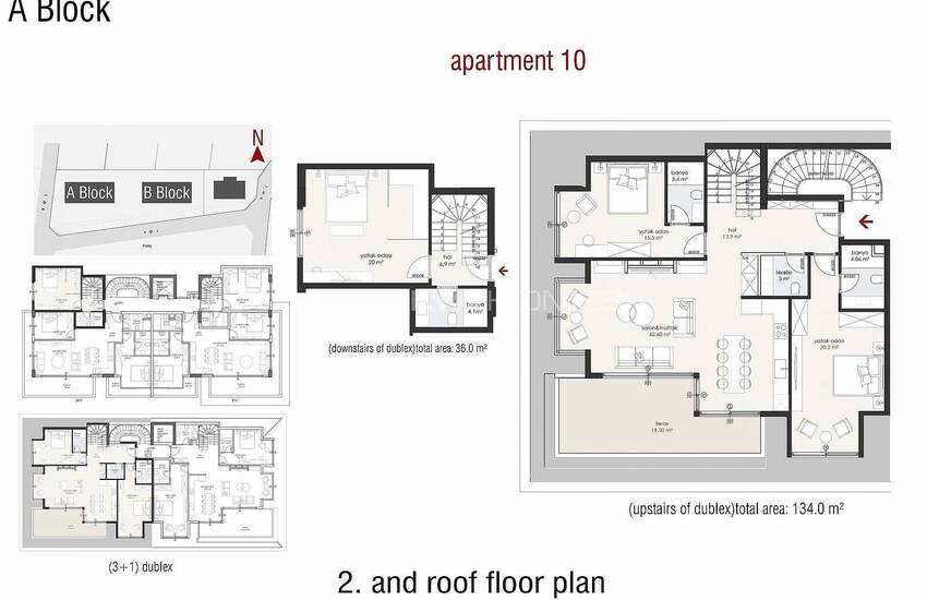آپارتمان های واقع در یک مجتمع در آلانیا 38
