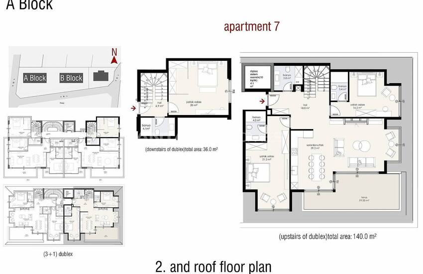 آپارتمان های واقع در یک مجتمع در آلانیا 21