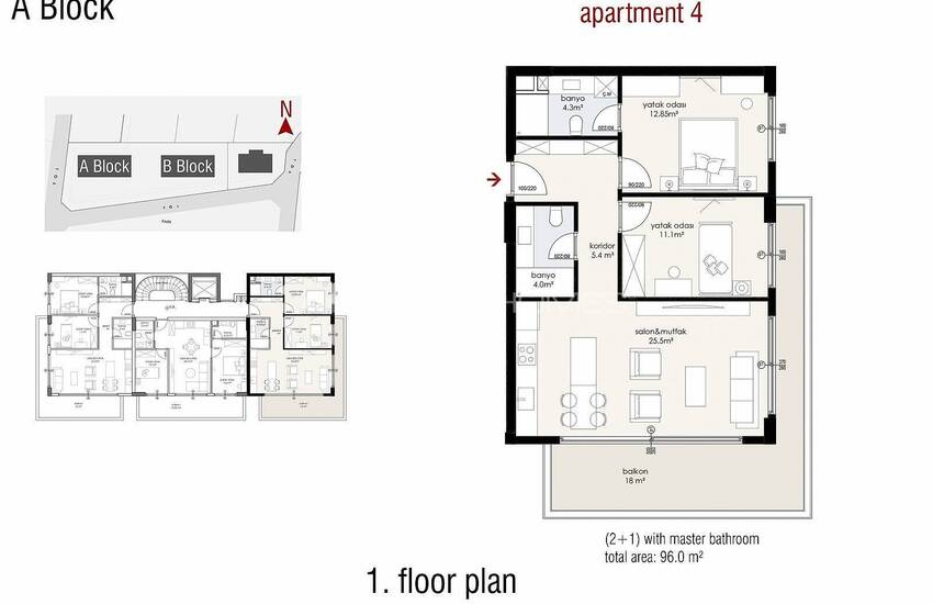 آپارتمان های واقع در یک مجتمع در آلانیا 24