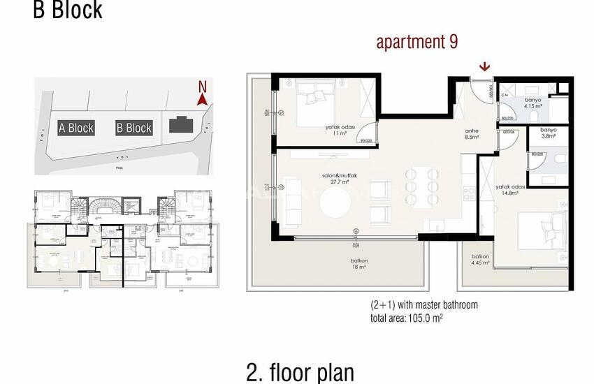 Advantageously Located Apartments in a Complex in Alanya 22