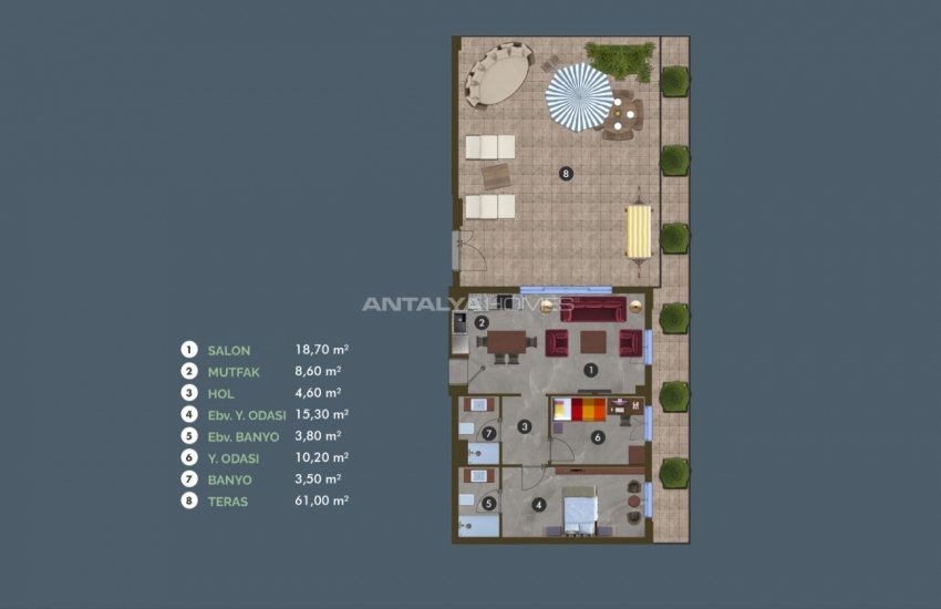 Modern Real Estate Within a Luxe Complex in Antalya Aksu 38