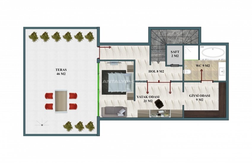 Роскошные Виллы с Современным Дизайном у Моря в Аланье 51