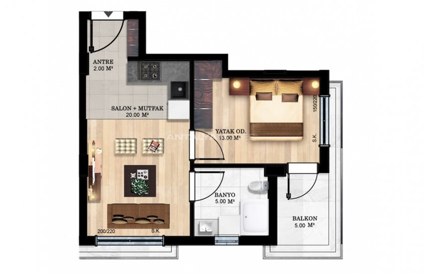 New Build Investment Flats Near University in Konyaalti 23