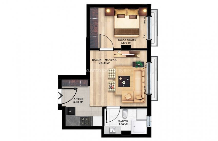 New Build Investment Flats Near University in Konyaalti 21