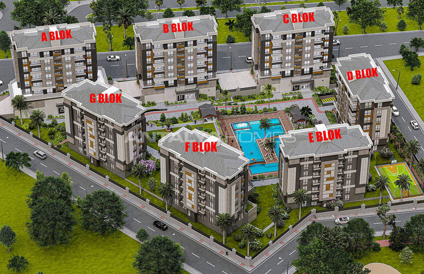 Apartments in Project with Rich Facilities in Kepez Antalya 24