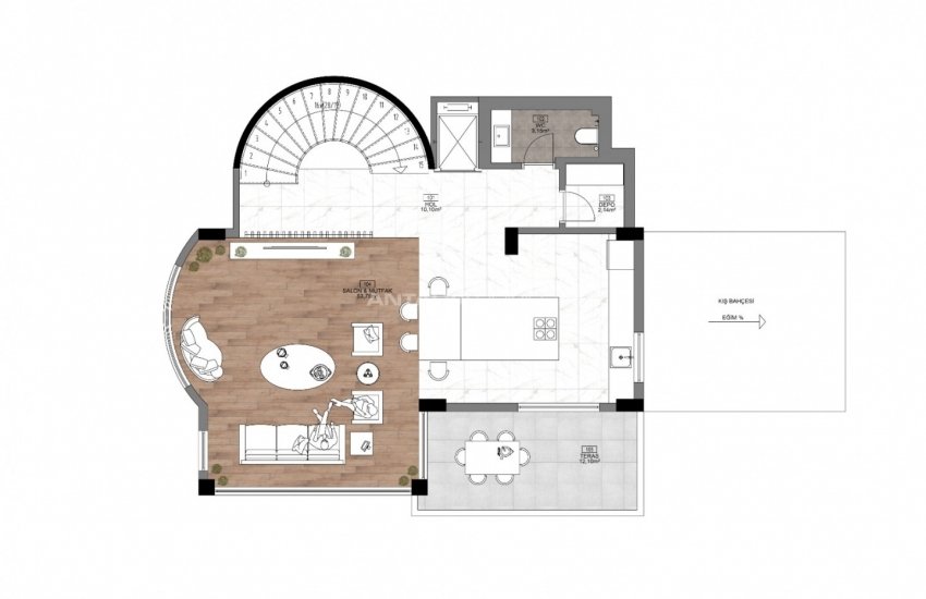 Triplex-villa Mit Erschwinglichen Preis In Alanya Mahmutlar 40