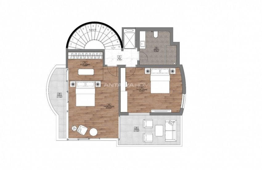 Triplex-villa Mit Erschwinglichen Preis In Alanya Mahmutlar 41