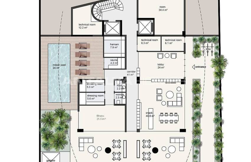 Luxury Apartments with Swimming Pools in Alanya Kleopatra 27
