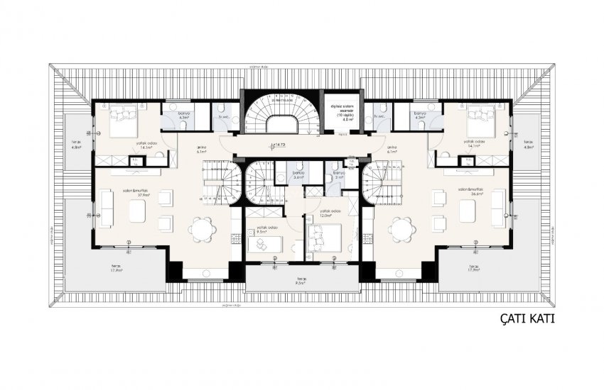 Centrally Located Apartments with Swimming Pool in Alanya 12