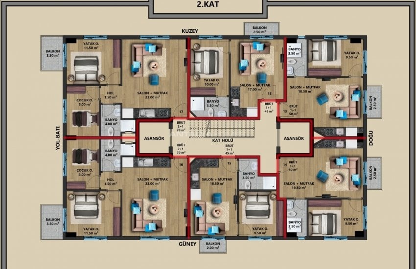 New Build Investment Flats in Muratpasa Antalya 25