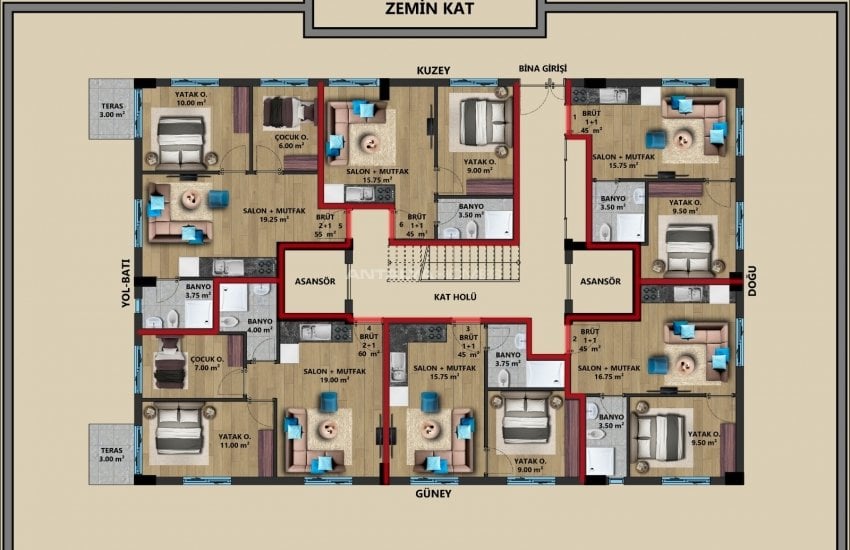New Build Investment Flats in Muratpasa Antalya 27