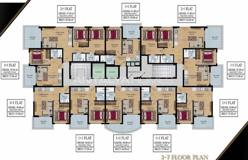 Alanya'da Zengin Özellikli Proje İçerisinde Lüks Daireler 10