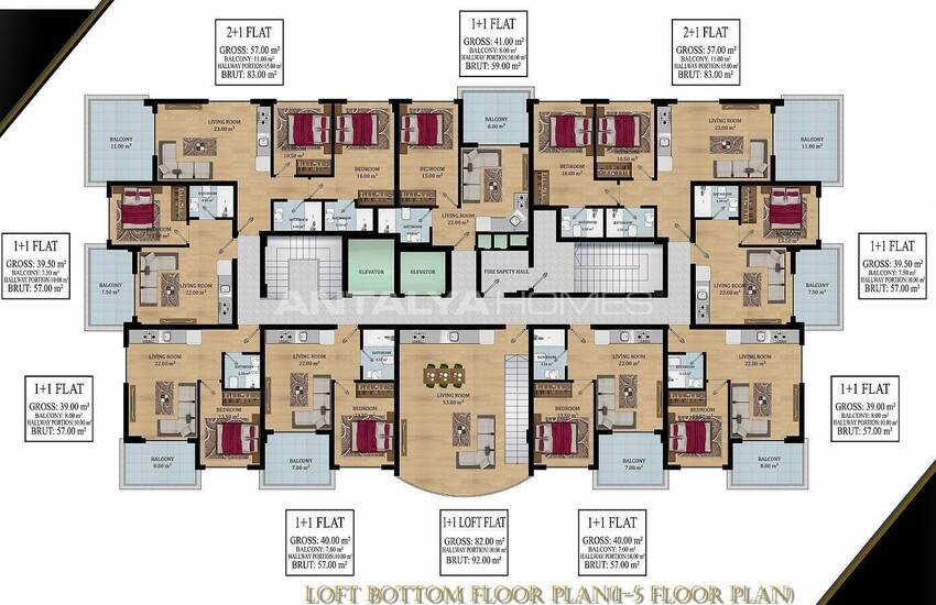 Alanya'da Zengin Özellikli Proje İçerisinde Lüks Daireler 12