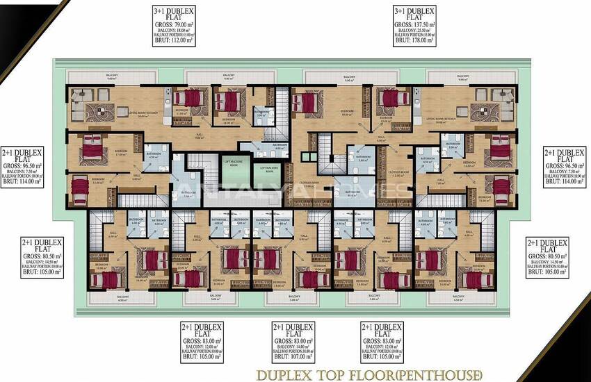 Alanya'da Zengin Özellikli Proje İçerisinde Lüks Daireler 15