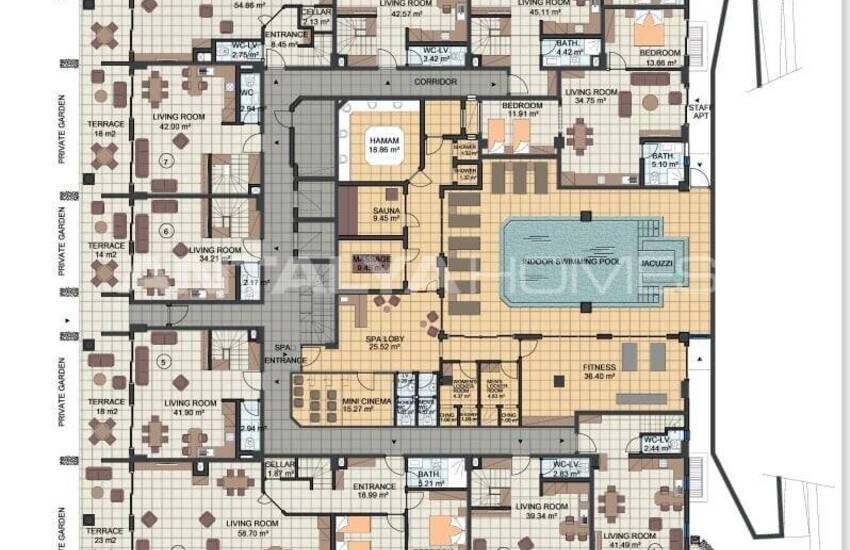 شقق حديثة مع مسابح خاصة في ألانيا كارجيجاك 27