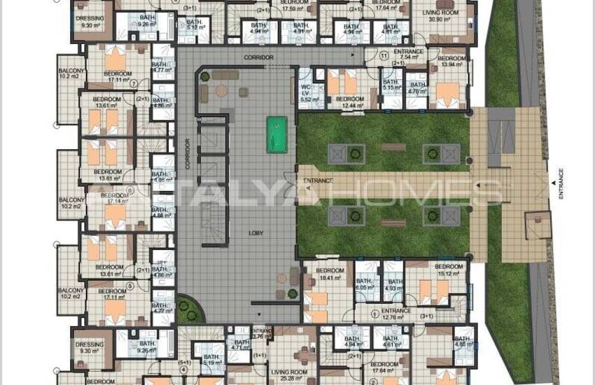 شقق حديثة مع مسابح خاصة في ألانيا كارجيجاك 31