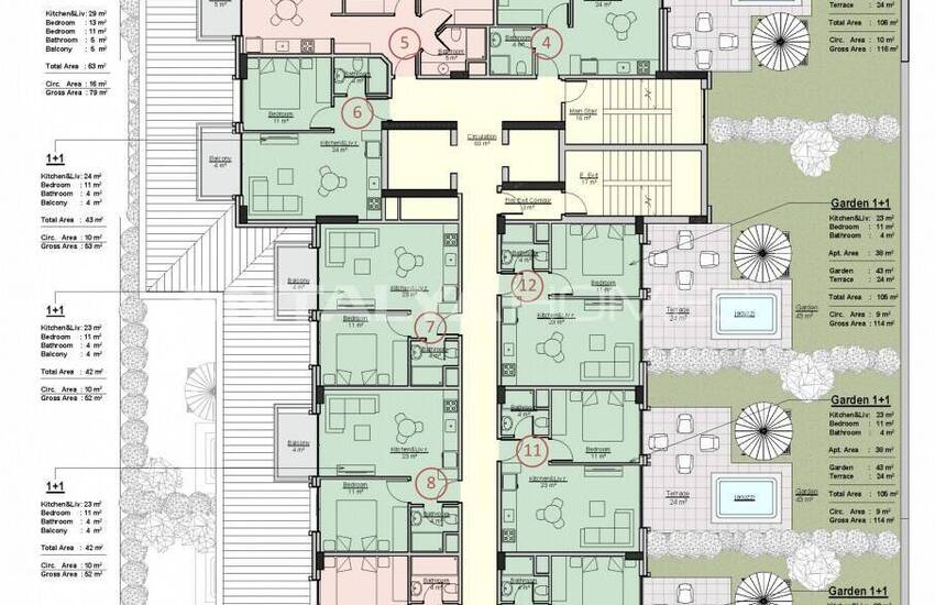 Новые Квартиры в Элитном Комплексе в Махмутларе, Алания 40