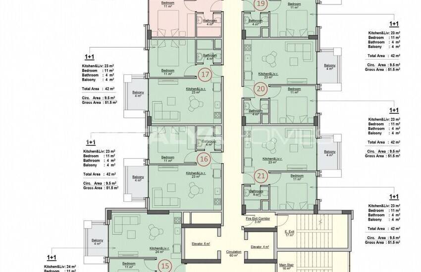 Alanya Mahmutlar’da Site İçerisinde Modern Daireler 27