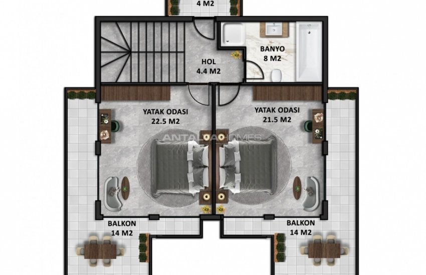 Italian Architectural Designed Villa with Sea View in Alanya 23