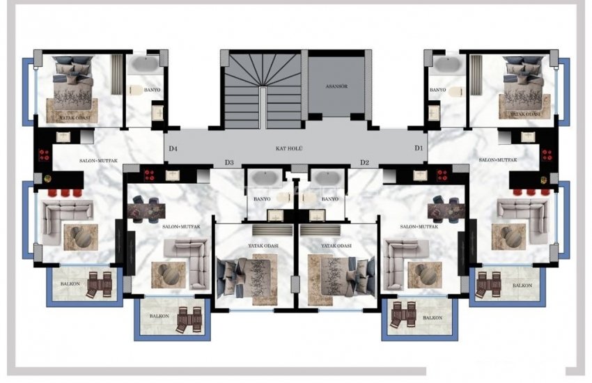 Real Estate for Sale in a Modern Complex in Alanya 18