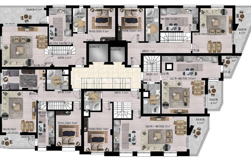 Modern Flats in a New Project Near the Kaleici Antalya 12