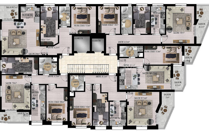 Modern Flats in a New Project Near the Kaleici Antalya 11