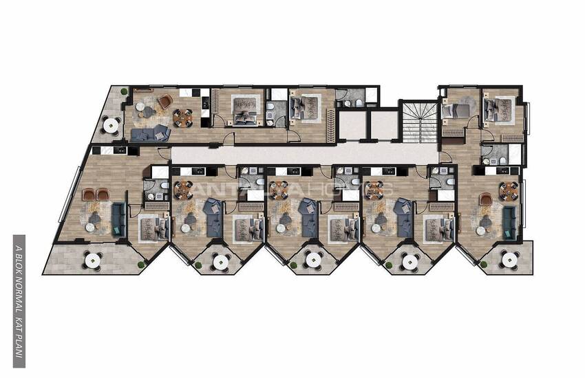 Väl Belägna Bländande Lägenheter Vid Havet I Alanya 47