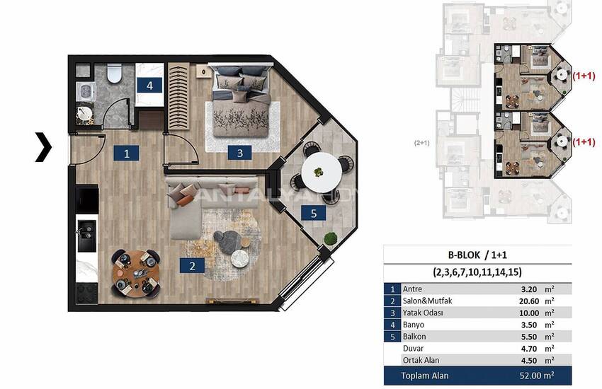 Väl Belägna Bländande Lägenheter Vid Havet I Alanya 57