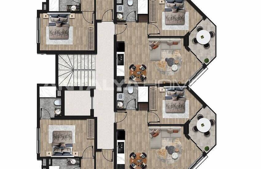 Väl Belägna Bländande Lägenheter Vid Havet I Alanya 65