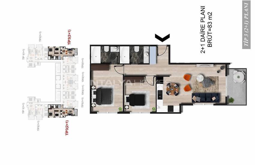 Modernes Immobiliers Près De La Côte À Alanya, Avsallar 31