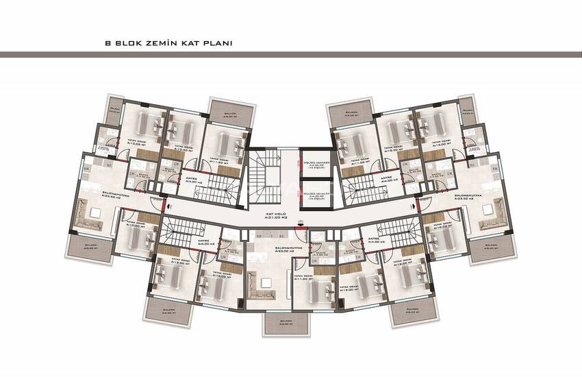 Lägenheter I Ett Säkert Komplex Med Pooler I Kestel Alanya 40