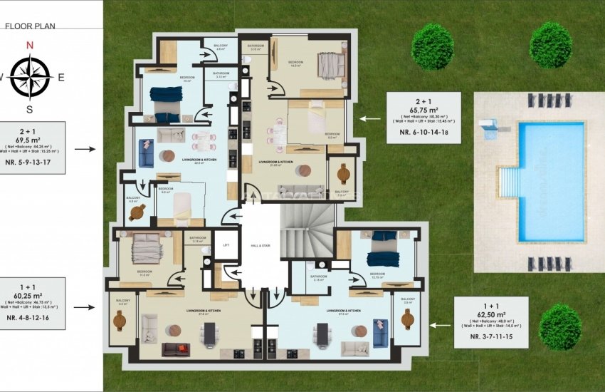 Apartments with Swimming Pool Close to Amenities in Alanya 13