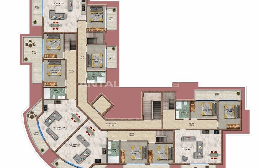 Moderna Fastigheter Med Havsutsikt I Alanya Avsallar 22
