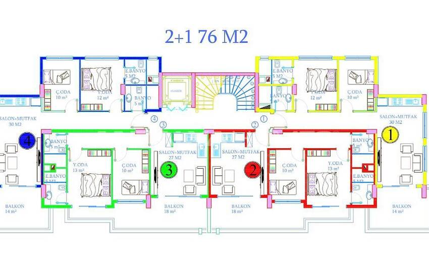 Well-located Luxury Apartments with Pool in Alanya, Avsallar 13