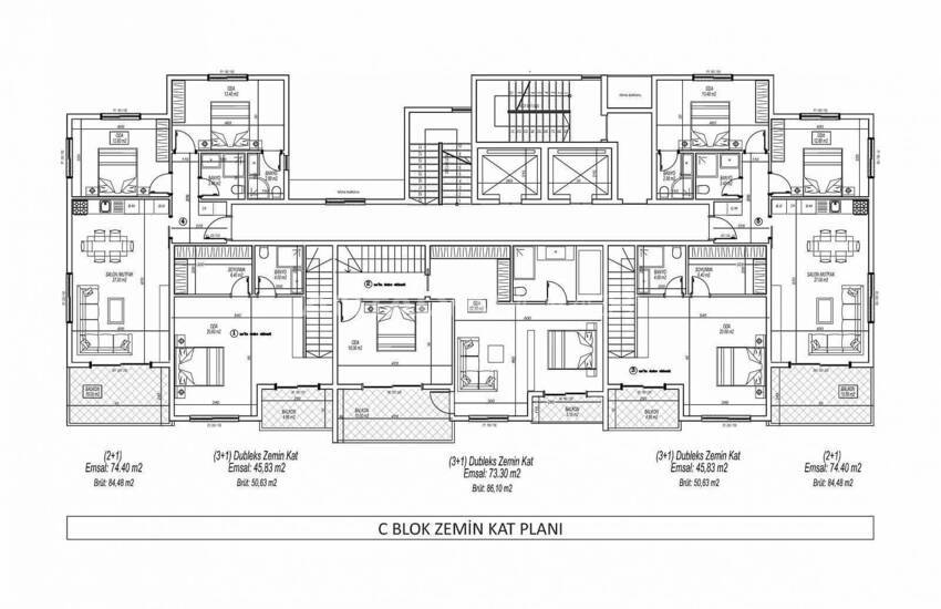Apartments in a Complex with Numerous Facilities in Alanya 33