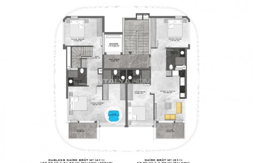 Luxury Apartments with Panoramic Sea Views in Alanya Kestel 35