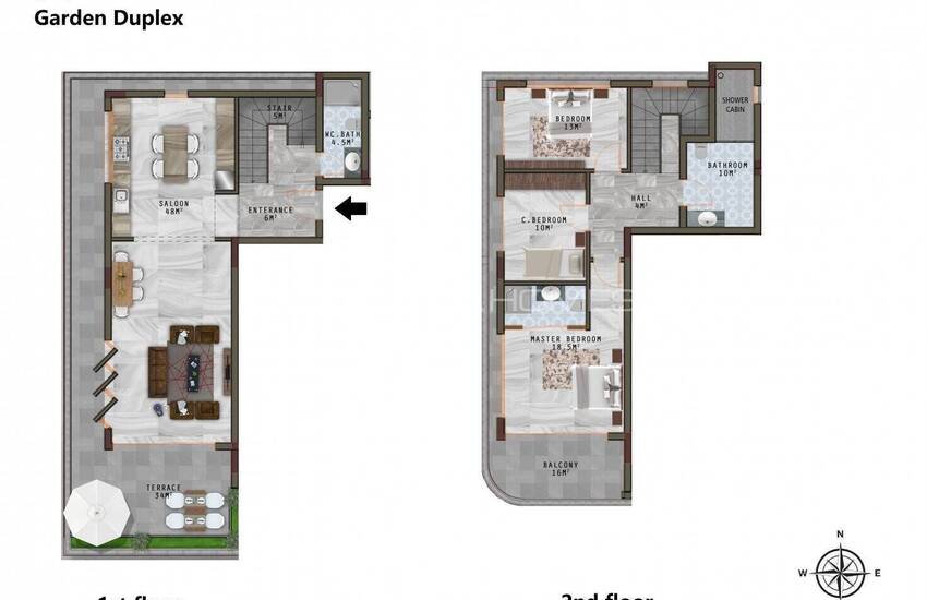 Sea View Apartments in a Contemporary Project in Alanya 29