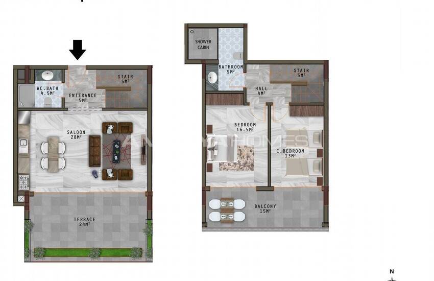 Sea View Apartments in a Contemporary Project in Alanya 32