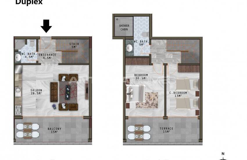 Sea View Apartments in a Contemporary Project in Alanya 37