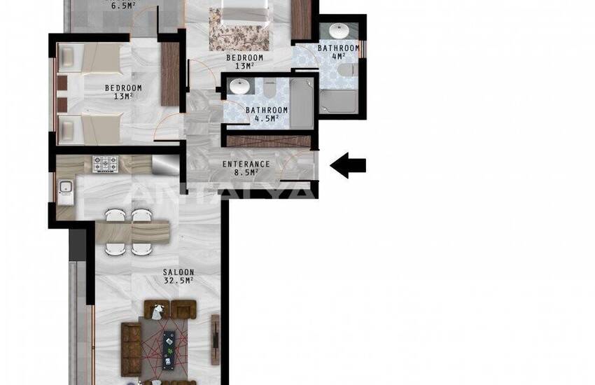 Wohnungen Mit Meerblick In Einem Luxus Projekt In Alanya 39