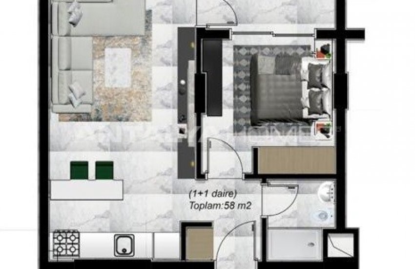 Flats for Investment Close to Amenities in Alanya, Kargicak 24