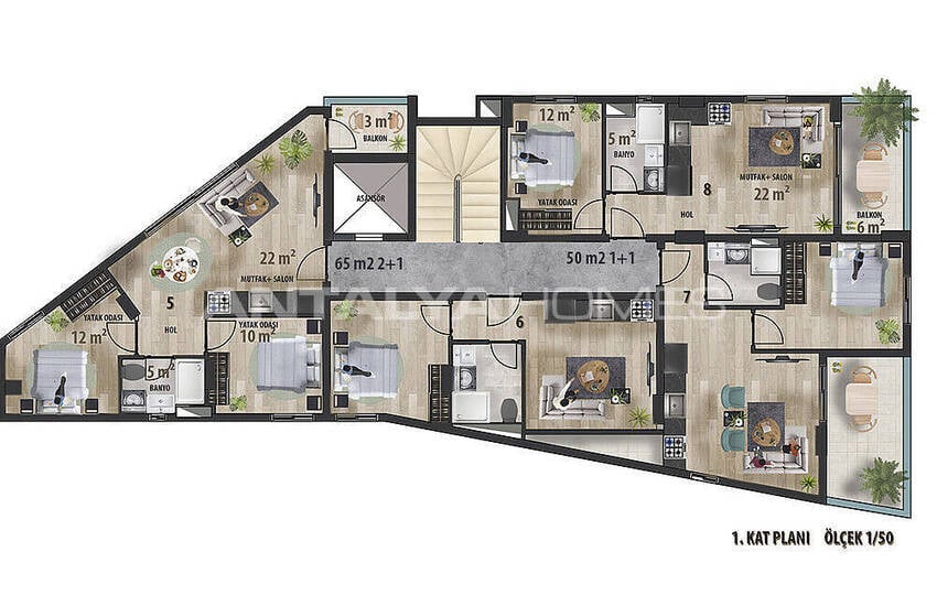 Новые Роскошные Квартиры у Моря в Центре Алании 8