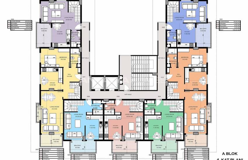Immobilien In Einem Projekt Mit Privatstrand In Alanya 31