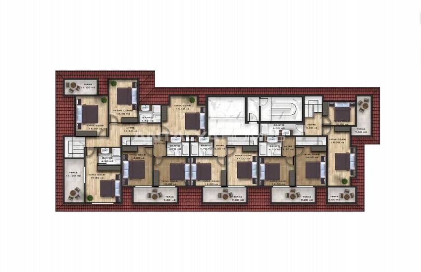 آپارتمان های نوساز نزدیک به ساحل در مرکز محموتلار 25