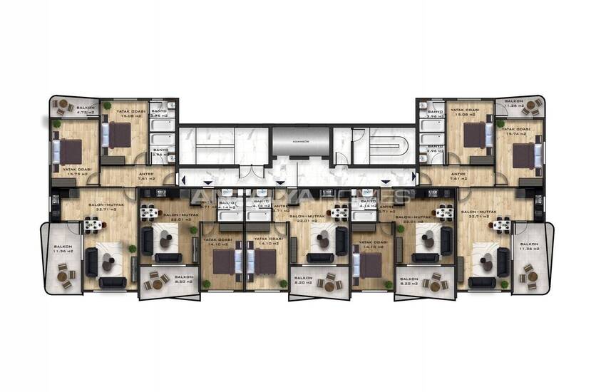 آپارتمان های نوساز نزدیک به ساحل در مرکز محموتلار 23