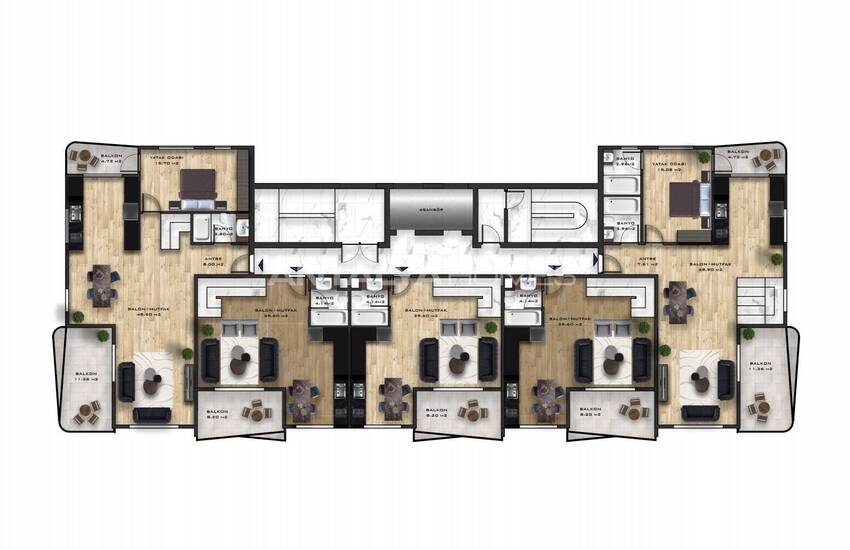 آپارتمان های نوساز نزدیک به ساحل در مرکز محموتلار 24