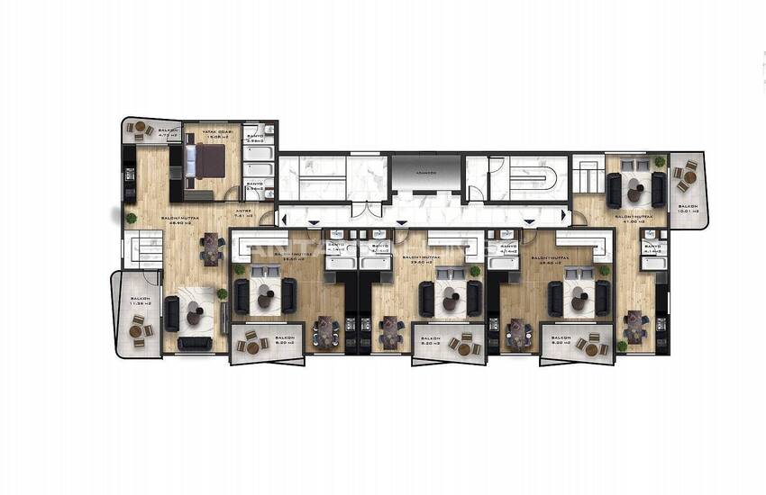 آپارتمان های نوساز نزدیک به ساحل در مرکز محموتلار 21
