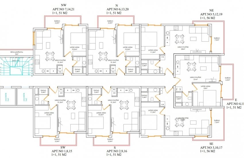 High Quality Flats Close to Cleopatra Beach in Alanya Center 10