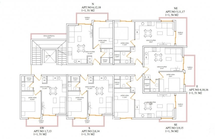 High Quality Flats Close to Cleopatra Beach in Alanya Center 13