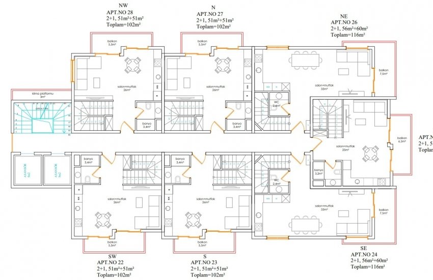 High Quality Flats Close to Cleopatra Beach in Alanya Center 9